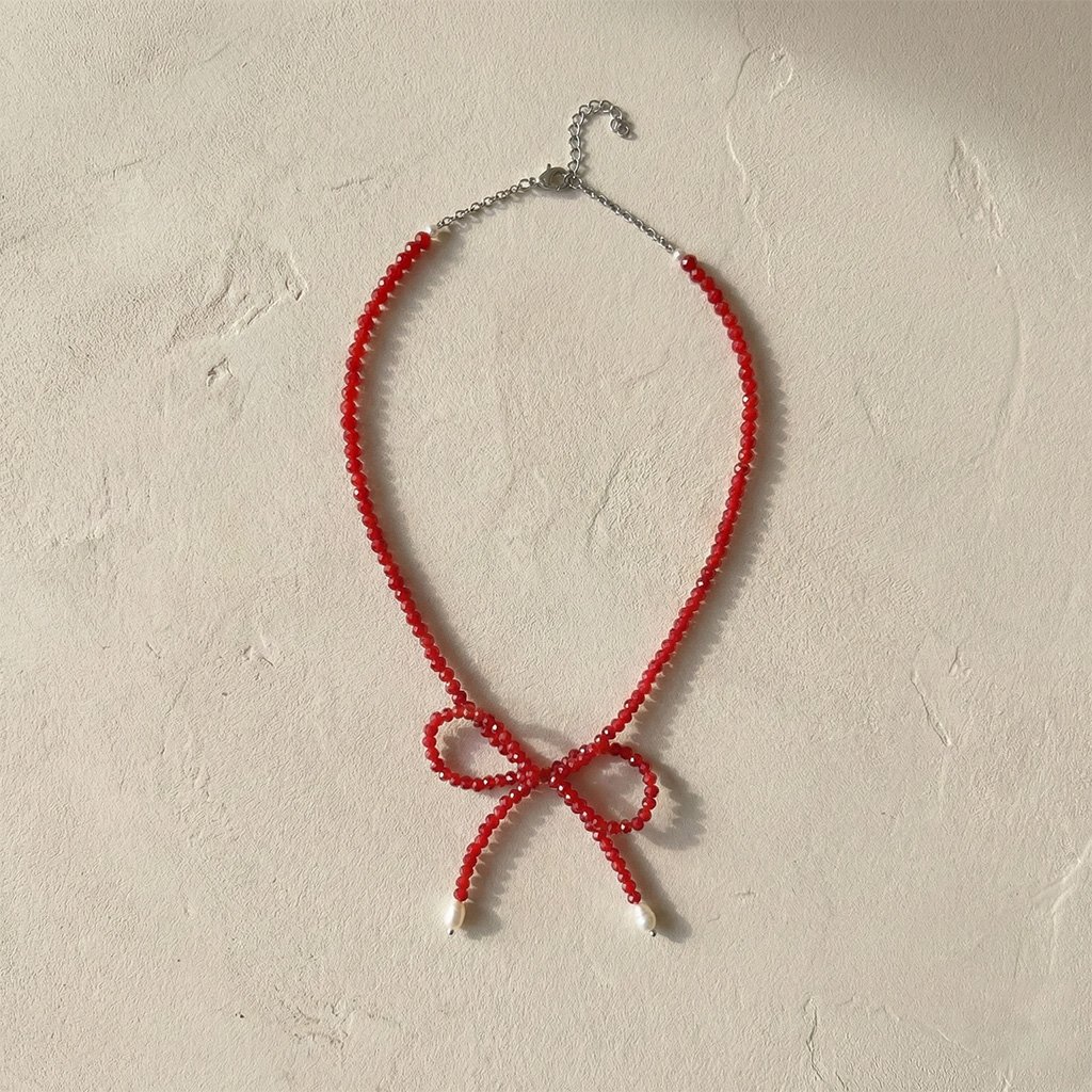 Isanya - Collana bow - rossa