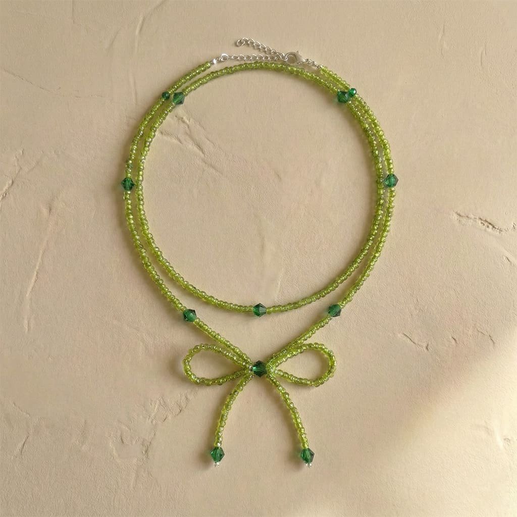 Collana Bow verde