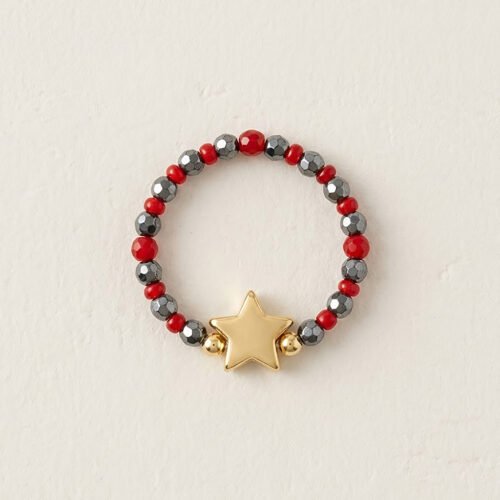 Collezione Crystal - Anello Grigio Rosso